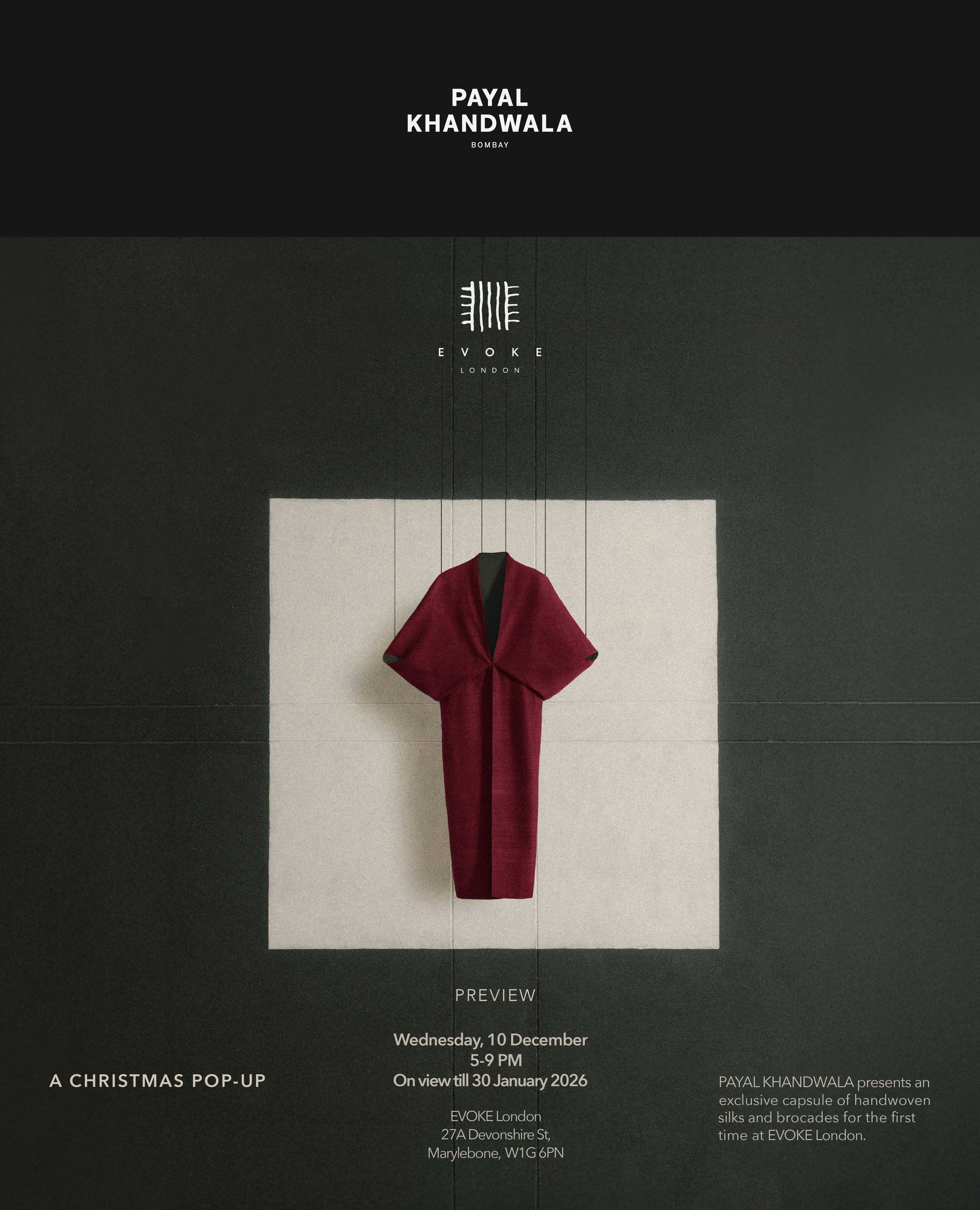 EVOKE London Christmas Pop up x PAYAL KHANDWALA